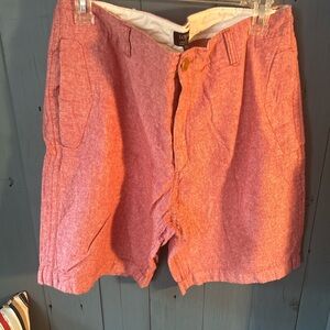 J. Crew Men’s Nantucket Red Linen Cotton Summer Beach Shorts | Size 36W